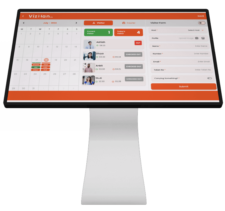 Offline Visitor Management System - Unlimited Visitors, Lifetime Validity 